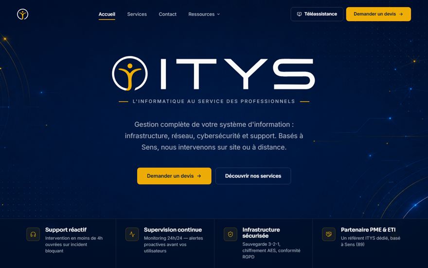 Aperçu du site ITYS